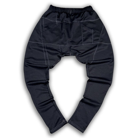 Black with Grey Stitch Post Luxury Joggers Joggers GhostCircus Apparel