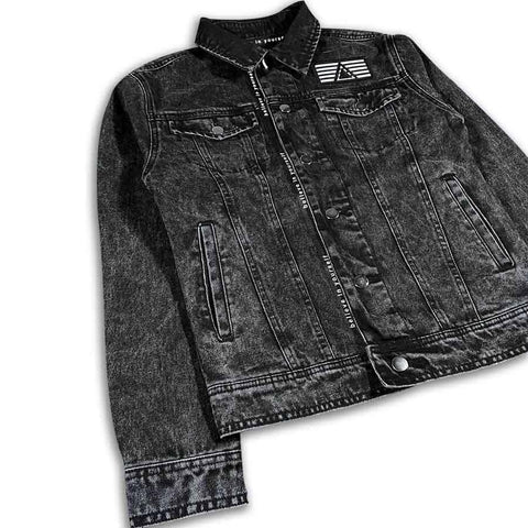 Believe in Yourself Premium Black Mineral Wash Slim Fit Jacket Jacket GhostCircus Apparel