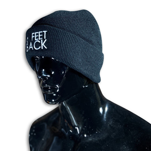 6 Feet Back - Black Cuff Beanie beanie GhostCircus Apparel