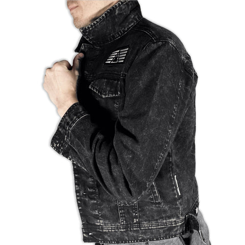 Believe in Yourself Premium Black Mineral Wash Slim Fit Jacket Jacket GhostCircus Apparel