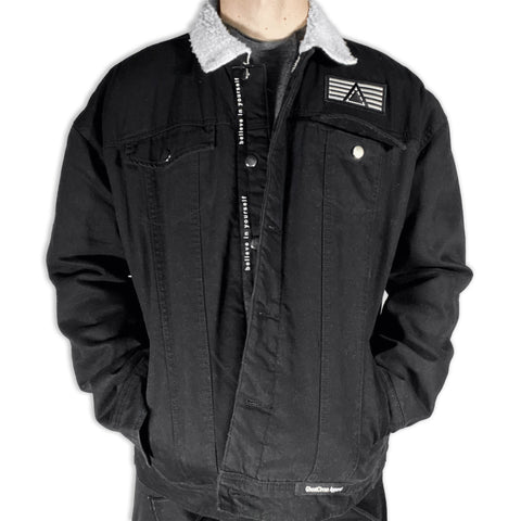 Believe in Yourself Premium Denim Sherpa Lined Bomber Jacket
