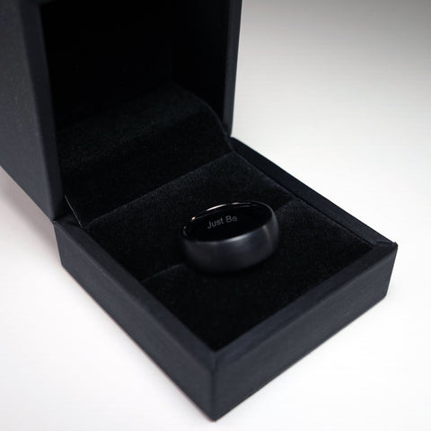 GhostCircus | Just Be | Tungsten Carbide All Black Ring Ring GhostCircus Apparel