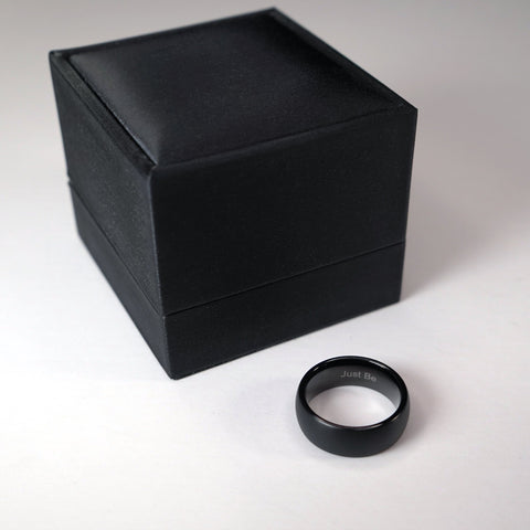 GhostCircus | Just Be | Tungsten Carbide All Black Ring Ring GhostCircus Apparel