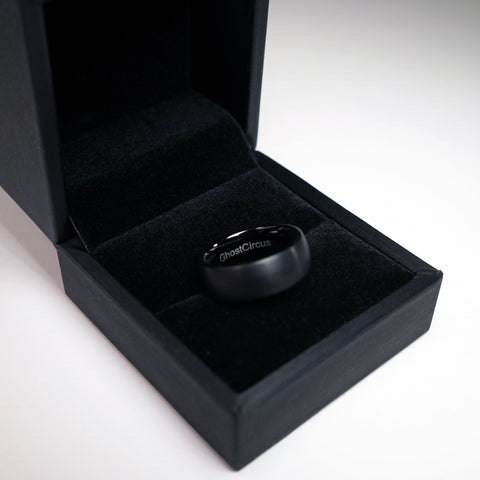 GhostCircus | Just Be | Tungsten Carbide All Black Ring Ring GhostCircus Apparel 7