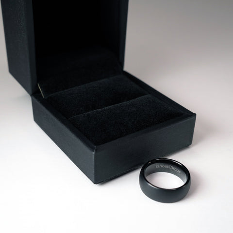 GhostCircus | Just Be | Tungsten Carbide All Black Ring Ring GhostCircus Apparel