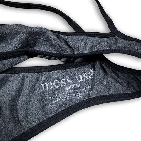 Mess USA - Charcoal Bralette Bralette GhostCircus Apparel 