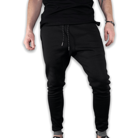 Black and Grey GC6 Essential Joggers Joggers GhostCircus Apparel S Black/ Grey 