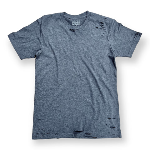 Designer Charcoal Grey Distressed T-Shirt