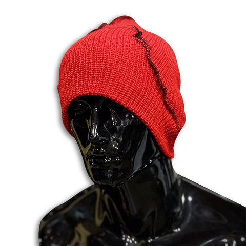 Twisted Red Beanie beanie GhostCircus Apparel red