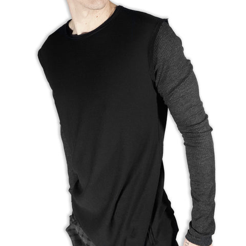 Future Black and Charcoal Long Sleeve T-shirt Long Sleeve GhostCircus Apparel
