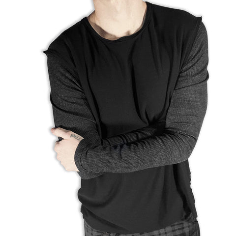 Future Black and Charcoal Long Sleeve T-shirt Long Sleeve GhostCircus Apparel S