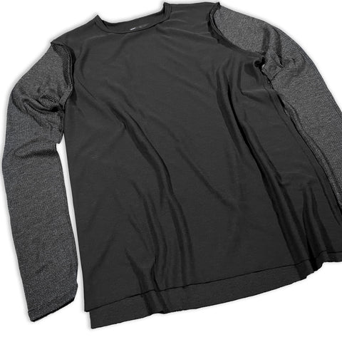 Future Black and Charcoal Long Sleeve T-shirt Long Sleeve GhostCircus Apparel