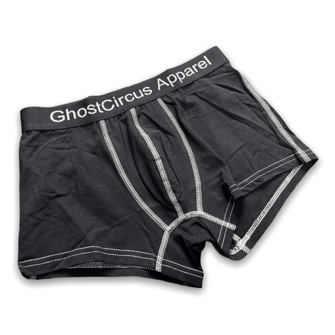 GC6 Essential Boxer Briefs | Black with Grey | New Release! Underwear GhostCircus Apparel XS 