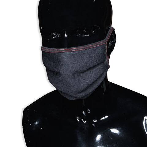 Stay Warm Ninja Black with Red Stitch Face Mask - Out Now! Fashion Cover GhostCircus Apparel Black/ Red