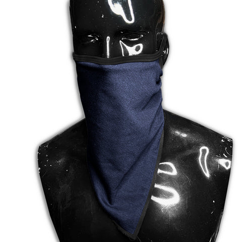 Outlaw 2.0 Bandana Deep Slate Blue with Ear Loops Nose Wire and Filter Pocket Bandana GhostCircus Apparel Deep Slate Blue