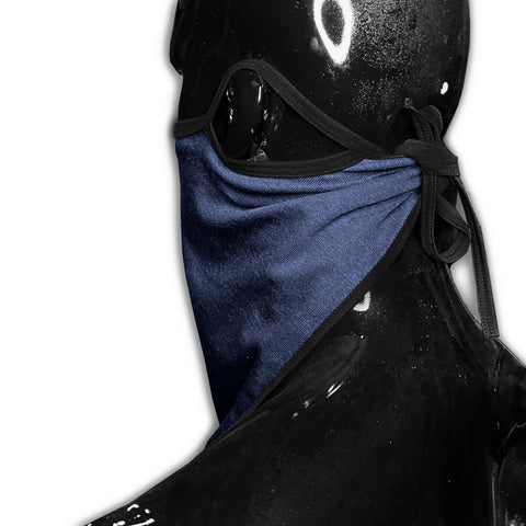 Outlaw 2.0 Bandana Deep Slate Blue with Ear Loops Nose Wire and Filter Pocket Bandana GhostCircus Apparel