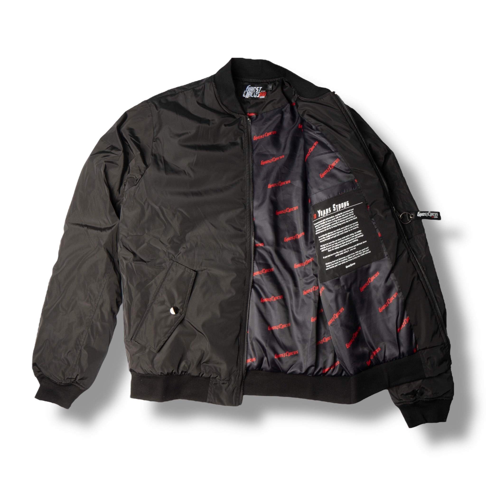 GC6 Black Designer Bomber Jacket – GhostCircus Apparel