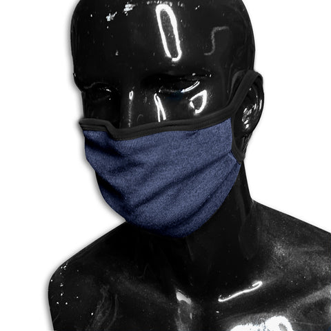 2.0 Deep Slate Blue Cotton Face Mask with Wire Fashion Cover GhostCircus Apparel Deep Slate Blue 