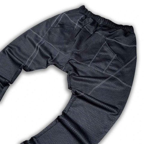 Black with Grey Stitch Post Luxury Joggers Joggers GhostCircus Apparel 