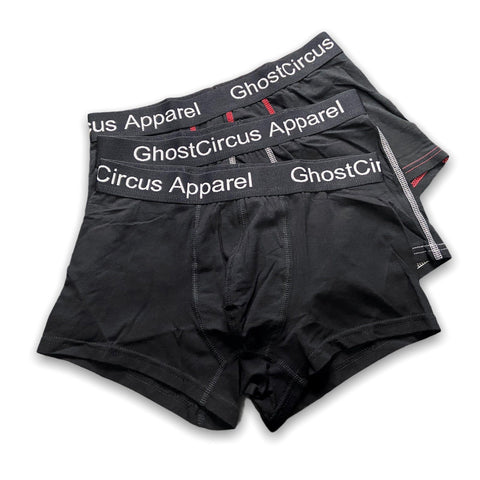 GC6 Essential Boxer Briefs | Black with Grey | New Release! Underwear GhostCircus Apparel 