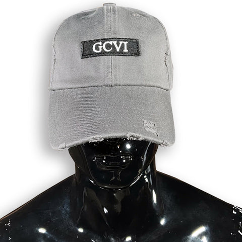 GC6 Grey Distressed Cap Caps GhostCircus Apparel 