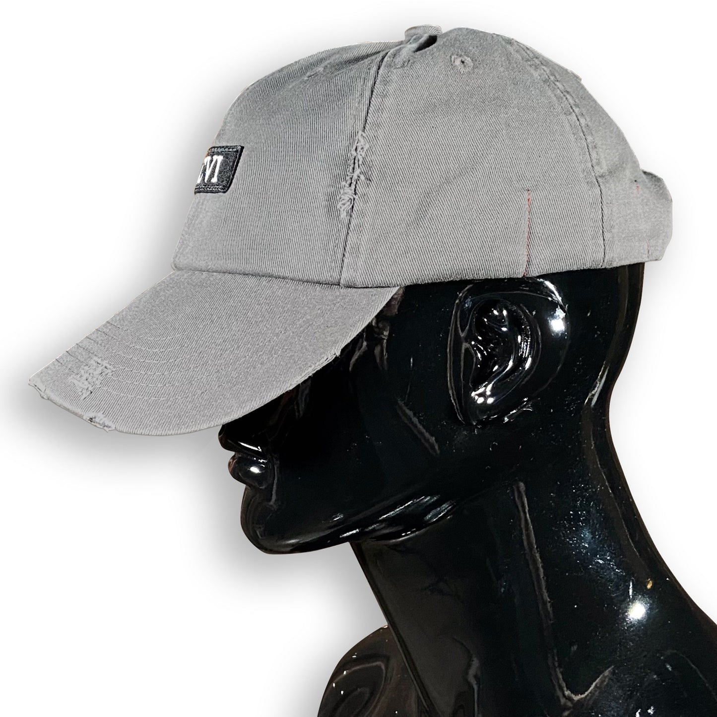 GC6 Grey Distressed Cap Caps GhostCircus Apparel Grey 