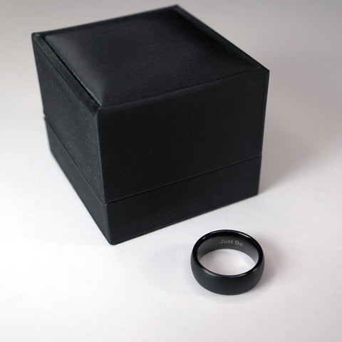 GhostCircus | Just Be | Tungsten Carbide All Black Ring Ring GhostCircus Apparel 