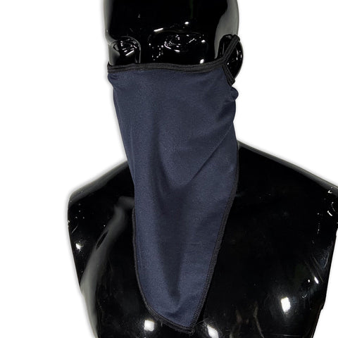 Deep Navy Blue Outlaw 2.0 Bandana with Ear Loops Nose Wire and Filter Pocket Bandana GhostCircus Apparel 