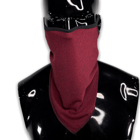 Burgundy | Red Outlaw 2.0 Bandana with Ear Loops Nose Wire and Filter Pocket Bandana GhostCircus Apparel 
