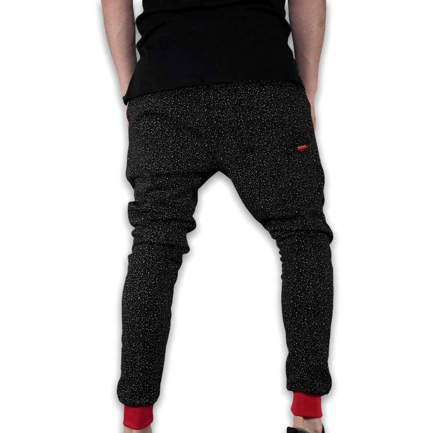 Black and Red Space GC6 Essential Joggers Joggers GhostCircus Apparel 