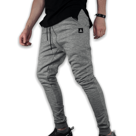 Grey Grid GC6 Essential Joggers Joggers GhostCircus Apparel 