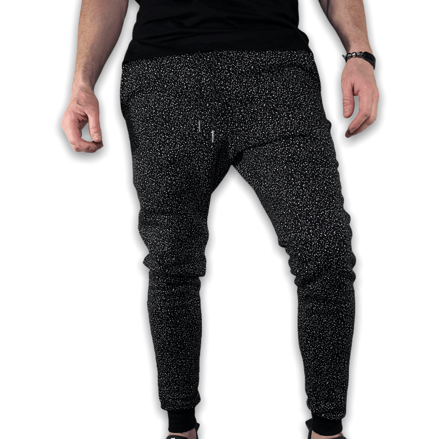 Black Space GC6 Essential Joggers Joggers GhostCircus Apparel S Black/ White 