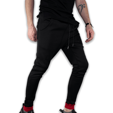 Black and Red GC6 Essential Joggers | New Release! Joggers GhostCircus Apparel 