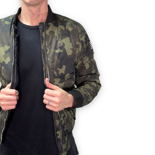 GC6 Camo bomber jacket mens