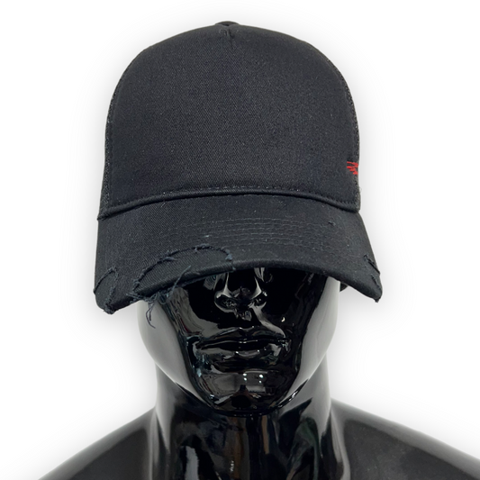 BLK Distressed Vintage Foam Trucker Cap