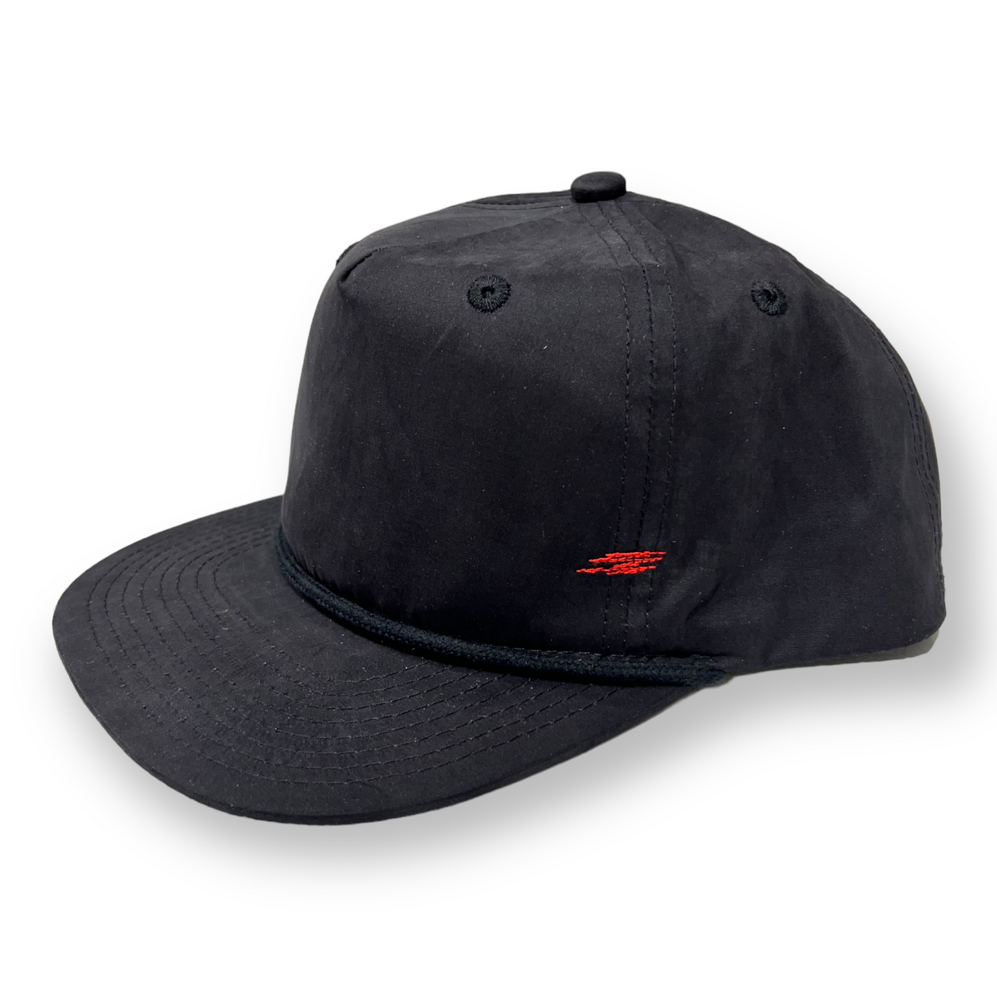 GC Black and Red Retro Flat Bill Cap