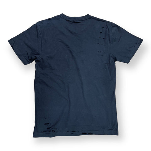 Designer Black Distressed T-Shirt