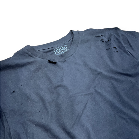 Designer Black Distressed T-Shirt