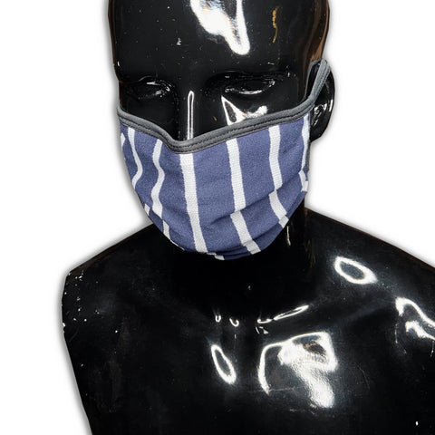2.0 Stay Warm Blue Stripe Face Mask Fashion Cover GhostCircus Apparel Blue Stripe 
