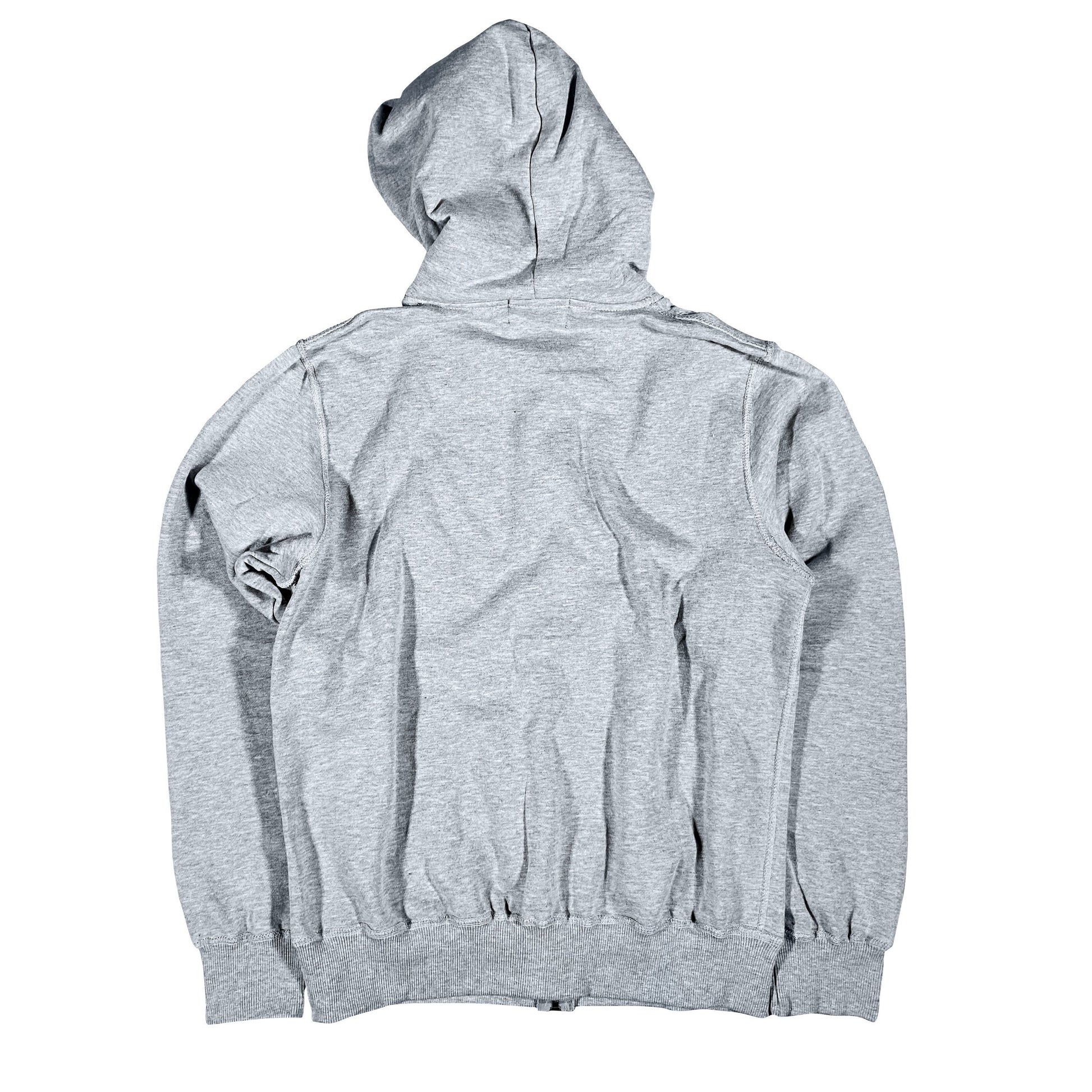 GC6 Edgy Zip-Up Heather Grey Designer Hoodie