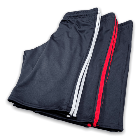 Designer Sport Shorts with Red Stripes shorts GhostCircus Apparel 