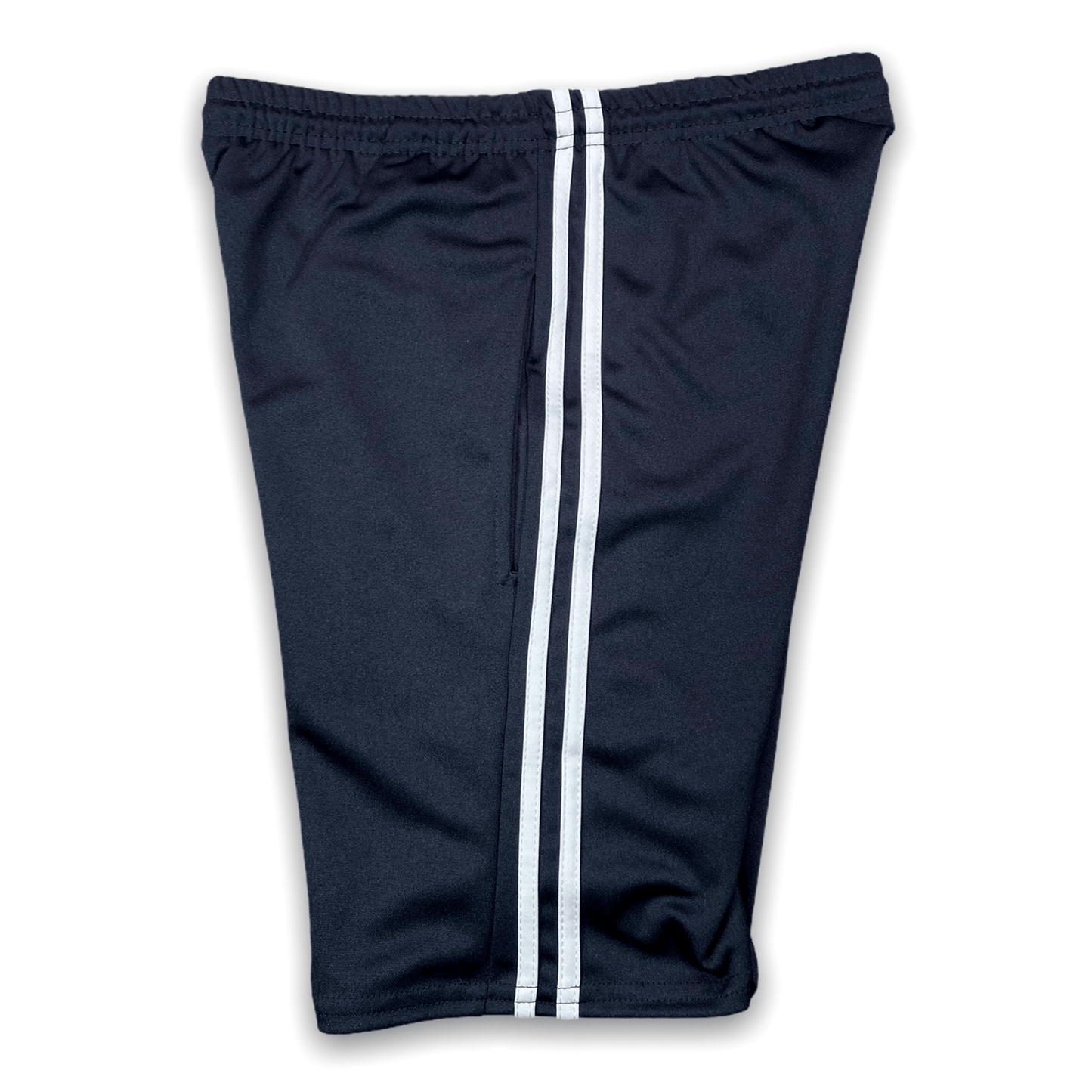 Designer Sport Shorts with Light Grey Stripes shorts GhostCircus Apparel 