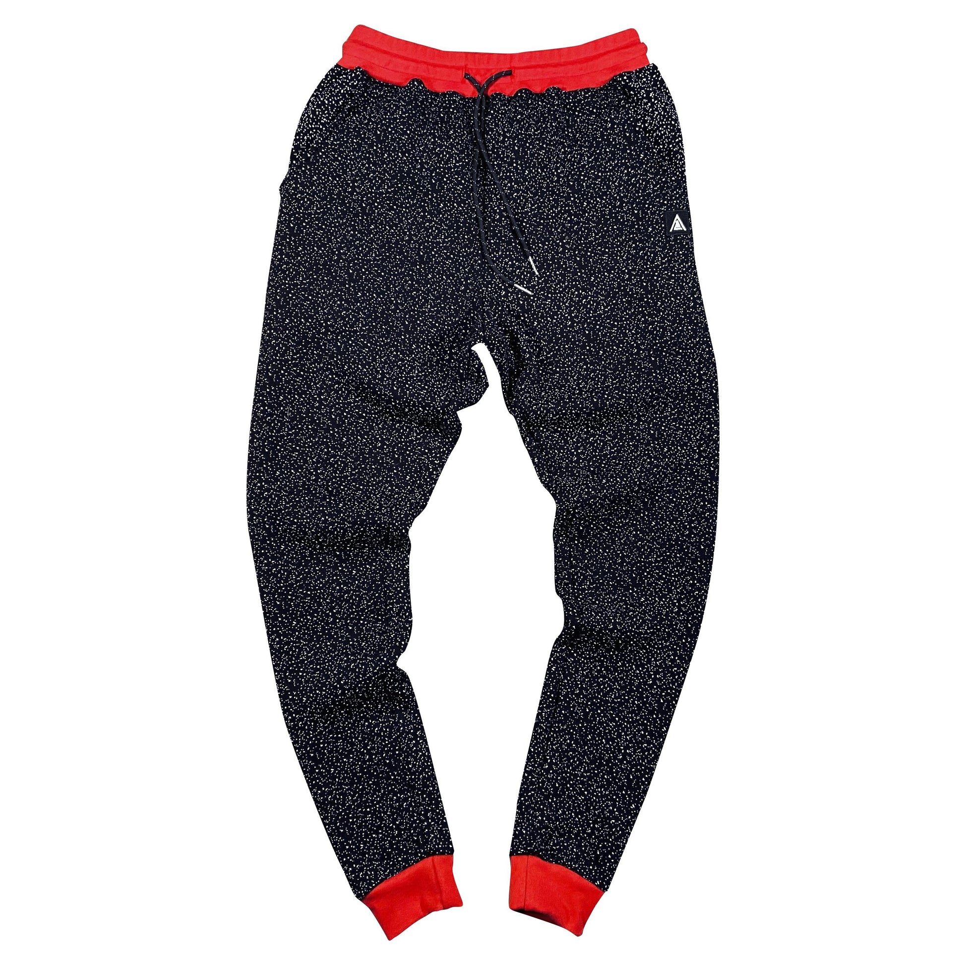 Black and Red Space GC6 Essential Joggers Joggers GhostCircus Apparel 